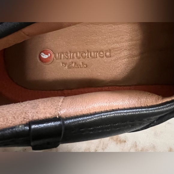 Clarks Unstructured Womens Loafer Brown Leather Slip On Comfort Shoe 8.5 READ - Picture 7 of 9